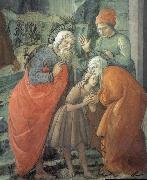 Fra Filippo Lippi Details of St John beids farewell to his parents France oil painting artist